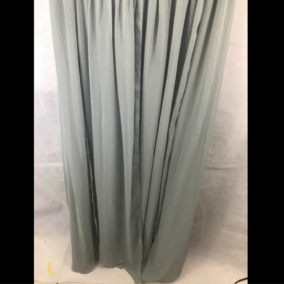 NWT $285 Jenny Yoo Aidan Convertible Strapless Chiffon Gown Mineral [SZ 14‎ ] - Picture 5 of 8